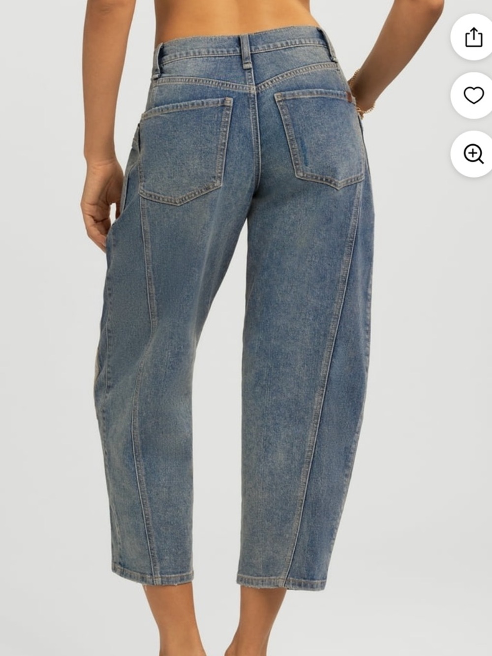 ❤️JESSICA SIMPSON HIGH RISE PATCHWORK BARREL JEAN-NWT-2/6/8/10/12/16❤️ - Picture 5 of 16